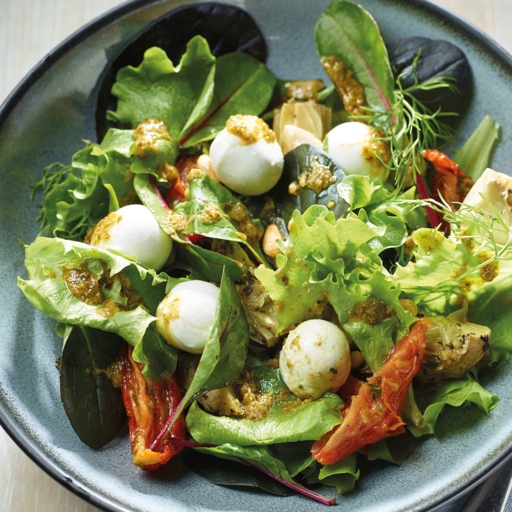 Two Minute Mozzarella Salad with Pesto - Lactalis Professional | Foodservice
